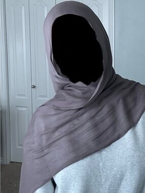 Veiled collection plum truffle modal hijab regular length